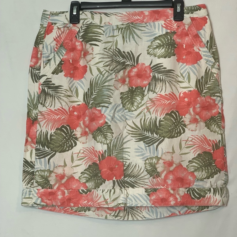 Denver Hayes | Linen Viscose Blend Skirt - Large